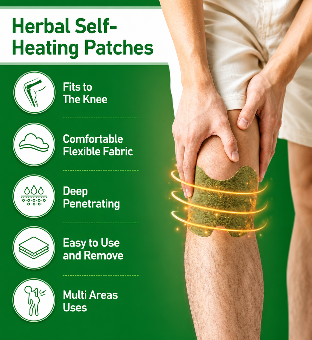 Knee Pain Relief Patch – Pack of 20 | Comfortable Daily Knee Care